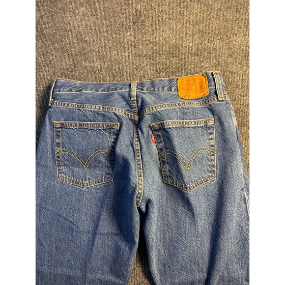 Levis Jeans Womens 27x32 Blue Denim Red Tab Straight Leg Low Waist Button Fly - Picture 9 of 11